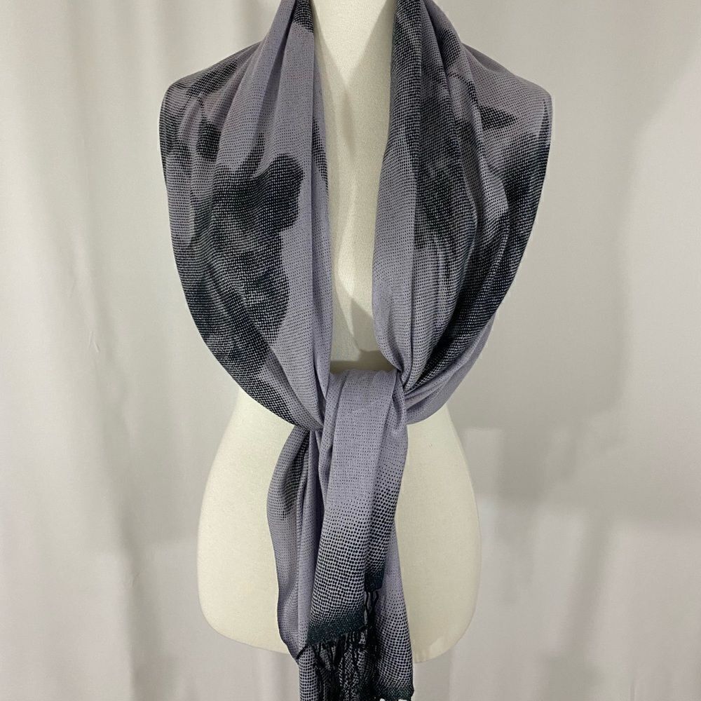 Purple Floral Scarf/Wrap 
